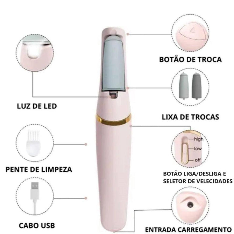 Lixa Elétrica Professional para os pés - Removedor de Calos e Rachaduras CallusControl PRO - Loja Marc's