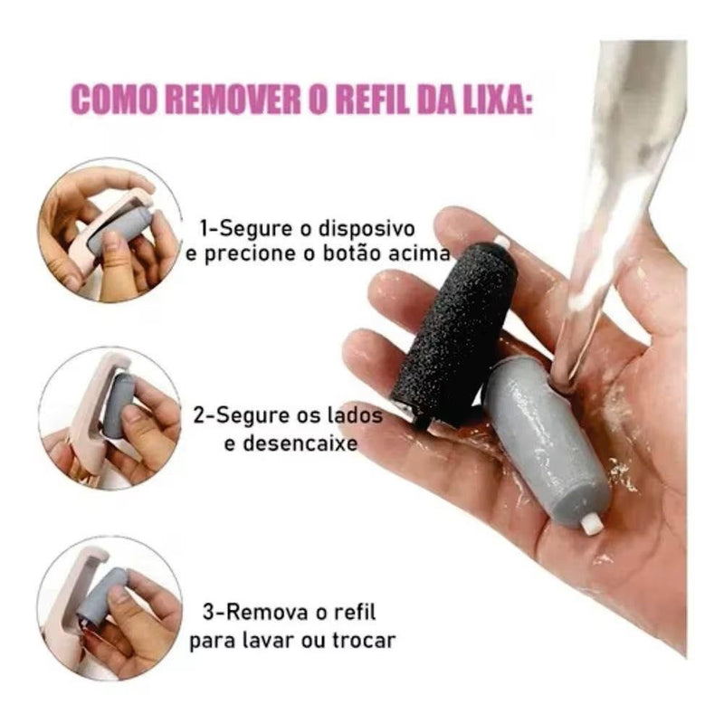 Lixa Elétrica Professional para os pés - Removedor de Calos e Rachaduras CallusControl PRO - Loja Marc's