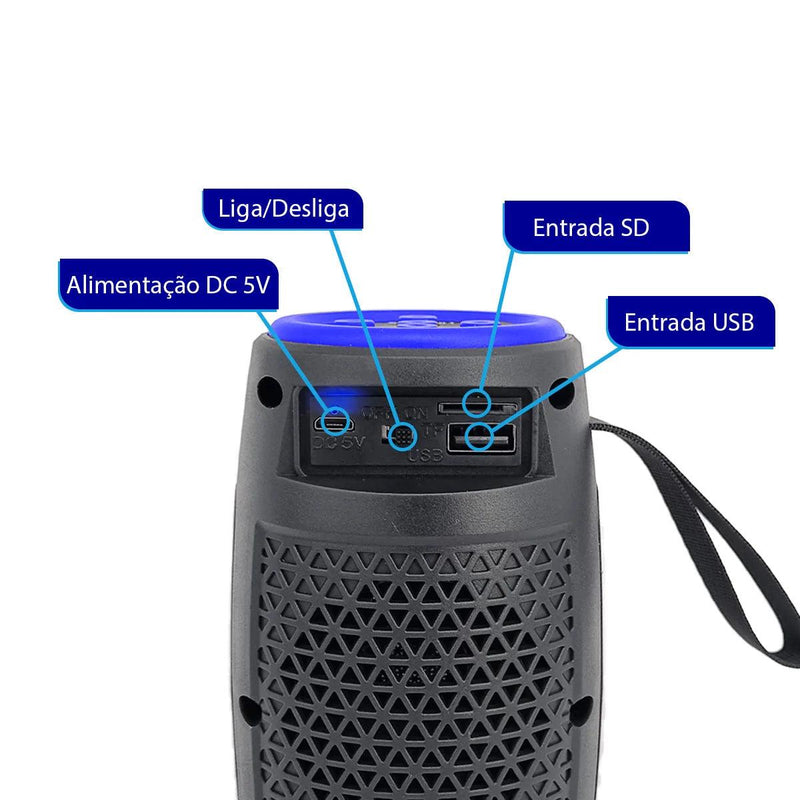 Caixa de som Portátil - XTRAD Bluetooth - Loja Marc's