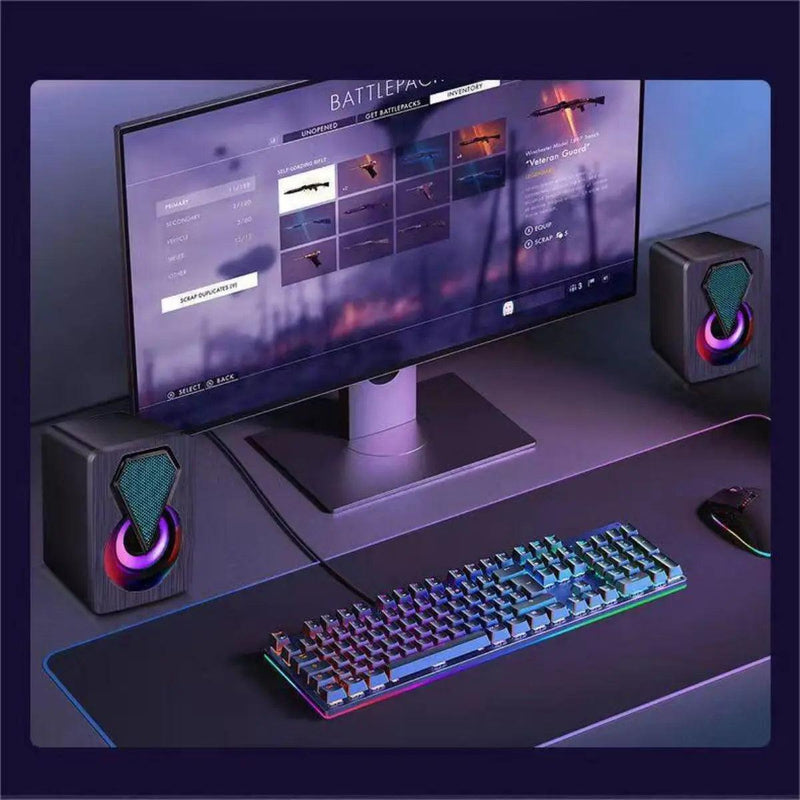 Caixa de som PC Gamer Com Luz RGB para PC - Loja Marc's